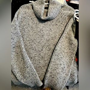 NWOT. Jcrew size small grey and black cowl neck sweater.